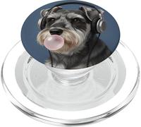Funny Schnauzer Music Lover Bubblegum Mamá Papá Niños PopSockets PopGrip para MagSafe