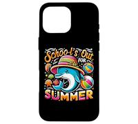 Funny Schools out For Summer Teacher Kid Girls Cute Dolphin Carcasa para iPhone 16 Pro MAX