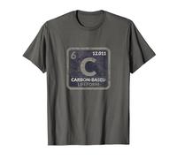 Funny Sci Fi Carbon Based Life Form Science Teacher T Shirt Camiseta, Hombre, Asfalto, 5XL