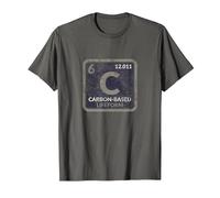 Funny Sci Fi Carbon Based Life Form Science Teacher T Shirt Camiseta, Hombre, Asfalto, S