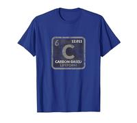 Funny Sci Fi Carbon Based Life Form Science Teacher T Shirt Camiseta, Hombre, Azul Real, S