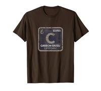 Funny Sci Fi Carbon Based Life Form Science Teacher T Shirt Camiseta, Hombre, Marrón, S