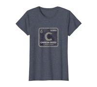 Funny Sci Fi Carbon Based Life Form Science Teacher T Shirt Camiseta, Mujer, Azul Jaspeado, S