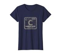 Funny Sci Fi Carbon Based Life Form Science Teacher T Shirt Camiseta, Mujer, Azul Marino, S