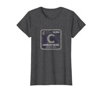 Funny Sci Fi Carbon Based Life Form Science Teacher T Shirt Camiseta, Mujer, Jaspeado Oscuro, S