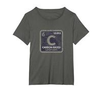 Funny Sci Fi Carbon Based Life Form Science Teacher T Shirt Camiseta, Mujer Tallas Grandes, Asfalto, 2XL Grande