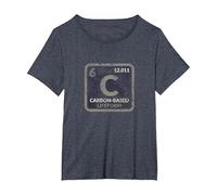 Funny Sci Fi Carbon Based Life Form Science Teacher T Shirt Camiseta, Mujer Tallas Grandes, Azul Jaspeado, 4XL Grande