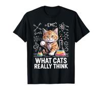 Funny Science Cat What Cats Really Think Humor Cute Cat Camiseta