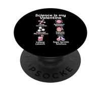 Funny Science is my Valentine PopSockets PopGrip Adhesivo