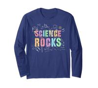 Funny Science Rock Biology Crew Profesor Think Nerd Manga Larga
