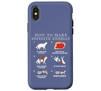 Funny Science Sarcasmo Hypothesis Infinite Energy Loop Cat Carcasa para iPhone X/XS