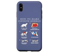 Funny Science Sarcasmo Hypothesis Infinite Energy Loop Cat Carcasa para iPhone XS MAX