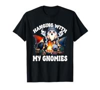 Funny Scout Gnome Hanging At The Campfire With My Gnomies Camiseta