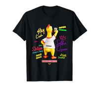 Funny Screaming Yellow Rubber Chicken Toy Takes Selfie Camiseta
