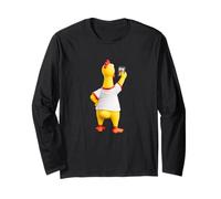Funny Screaming Yellow Rubber Chicken Toy Takes Selfie Manga Larga