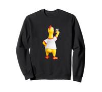 Funny Screaming Yellow Rubber Chicken Toy Takes Selfie Sudadera