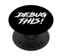 Funny Scrum Agile Devops QA Testing - ¡Depurar Esto! PopSockets PopGrip Adhesivo