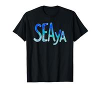 Funny Sea Ya Sea Glass Watercolor Cute Beach Lovers Camiseta