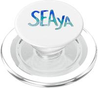 Funny Sea Ya Sea Glass Watercolor Cute Beach Lovers PopSockets PopGrip para MagSafe