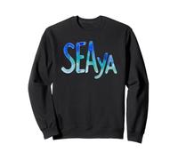 Funny Sea Ya Sea Glass Watercolor Cute Beach Lovers Sudadera