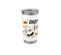 Funny Seagull Dad Father's Day Papa Seagulls Vaso térmico de acero inoxidable de doble pared