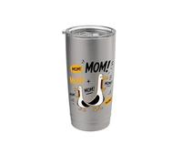 Funny Seagull Mom Mothers Day Mama Seagulls Vaso térmico de acero inoxidable de doble pared