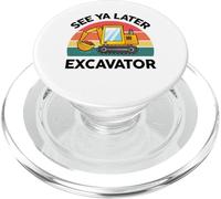 Funny See Ya Later Excavator - Camisa para niños pequeños PopSockets PopGrip para MagSafe