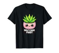 Funny Self Care, el Primer Amante de Las Plantas Kawaii de Aloe Vera Camiseta