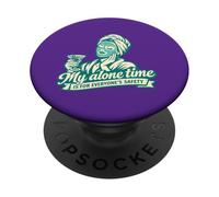 Funny Self Care My Alone Time Is For Everyone's Safety Retro PopSockets PopGrip Adhesivo