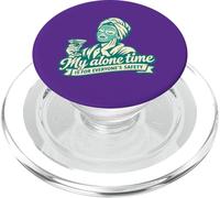 Funny Self Care My Alone Time Is For Everyone's Safety Retro PopSockets PopGrip para MagSafe