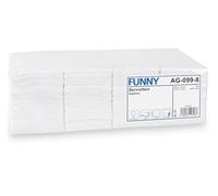 Funny Servilletas de mesa de 200 unidades, 3 capas, color blanco brillante, 33 x 33 cm, pliegue 1/8, servilleta ideal para cantina, cafetería, restaurante, merienda, eventos o catering