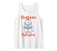 Funny Shabat Culture Cat Judaísmo judío Camiseta sin Mangas
