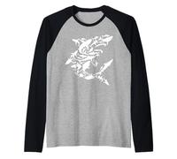 Funny Shark Lover Ocean Animal Marine Biology Week Gift Camiseta Manga Raglan