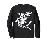 Funny Shark Lover Ocean Animal Marine Biology Week Gift Manga Larga