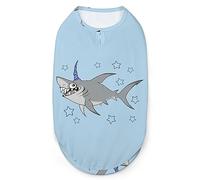 Funny Shark Star Pets Shirt Chaleco Lindo Perro Tank Top Suave Sin Mangas Camiseta para Cachorro Kitty Gatos 2XL