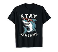 Funny Shark Stay Jawsome Wildlife Sharks For Men Women Camiseta