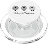 Funny Sheep Happens Pun Cute Sheep Adult Humor Womens PopSockets PopGrip para MagSafe