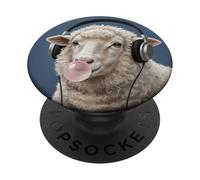 Funny Sheep Music Lover Bubblegum Zoo Niños Niñas Niños PopSockets PopGrip Adhesivo