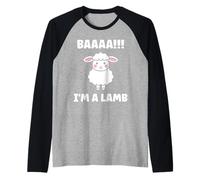 Funny Sheep Quote baaah I'm a Lamb Camiseta Manga Raglan