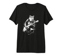 Funny Shiba Inu Guitar Camiseta Premium