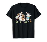 Funny Shih Tzu Bunny Huevo de Pascua Niños Hombres Mujeres Día de Pascua Camiseta