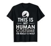 Funny Shirt This Is My Human Costume I'm Really A Wolf - Disfraz de lobo Camiseta
