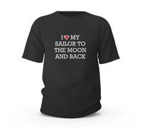 Funny Shirts I Love My Sailor to The Moon and Back, camisetas sarcásticas, camisetas divertidas, Color, XL
