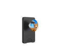 Funny Shocked Cat UFO Desert Alien Encounter Graphic PopSockets PopWallet para MagSafe