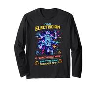 Funny Shut The Main Breaker Off Electrician Humor Manga Larga