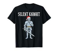 Funny Silent Knight Christmas Medieval Xmas Costume Men Boy Camiseta