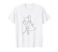 Funny Silly Goose Cozy Coffee Geese Lover Camiseta