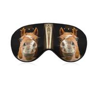 Funny Silly Horse Looking at Me - Antifaz para dormir con correa ajustable, cómodo y suave, ayuda para dormir, máscaras de ojos bloqueadoras de luz