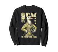 Funny Silly Seagull Fighter Pilot Bird Roba Tus Papas Fritas Sudadera