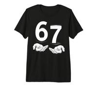Funny Six Seven 6 7 Meme Gen Alpha Slang 6 7 Hands Camiseta Premium
